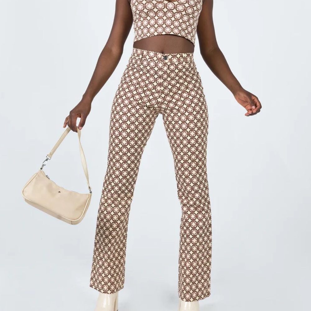 Beige Chain Tangle Pants - image 1